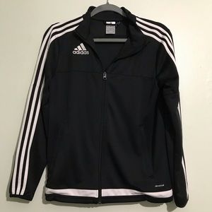 Black and white adidas jacket